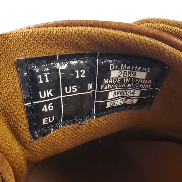 DR. MARTENS Shoes 2B89 Mens Size 12 Brown Leather Oxford Casual Dress Y2K 90s
